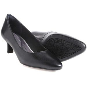 Rockport Black Leather Heels Sz 9.5